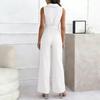 Sleeveless Belted Wide Leg Jumpsuits for Women Rompers for Women Summer Outfits for Women Vacation Outfits for Women