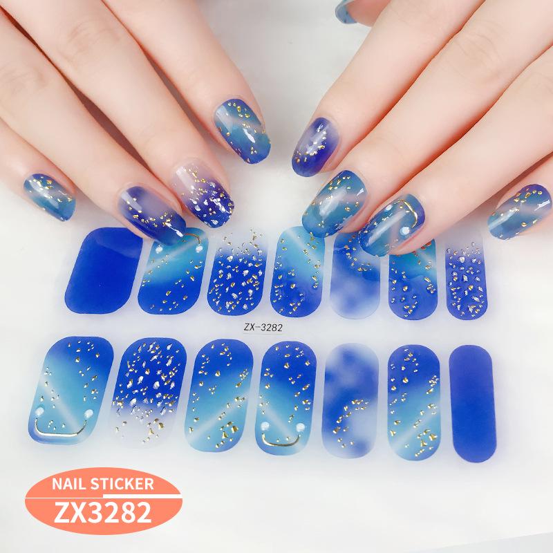 ZX 3D Gel Nail Polish Stickers: Easy-to-Use, Safe, and Healthy Imitation Diamond Adhesive for Stunning Nail Art.