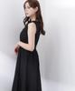 BODY Shoulder Ribbon Gathered Dress [PROPOTION DRESSING] [Black/S]