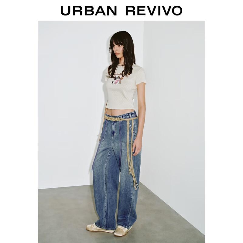 

UR Women s Retro Washed Belted Denim Jeans 27
