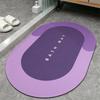 Custom Anti Non slip Quick Drying Soft Super Water Absorbent Floor Shower Mats Rubber Diatomite Bath Bathroom Rug Mat