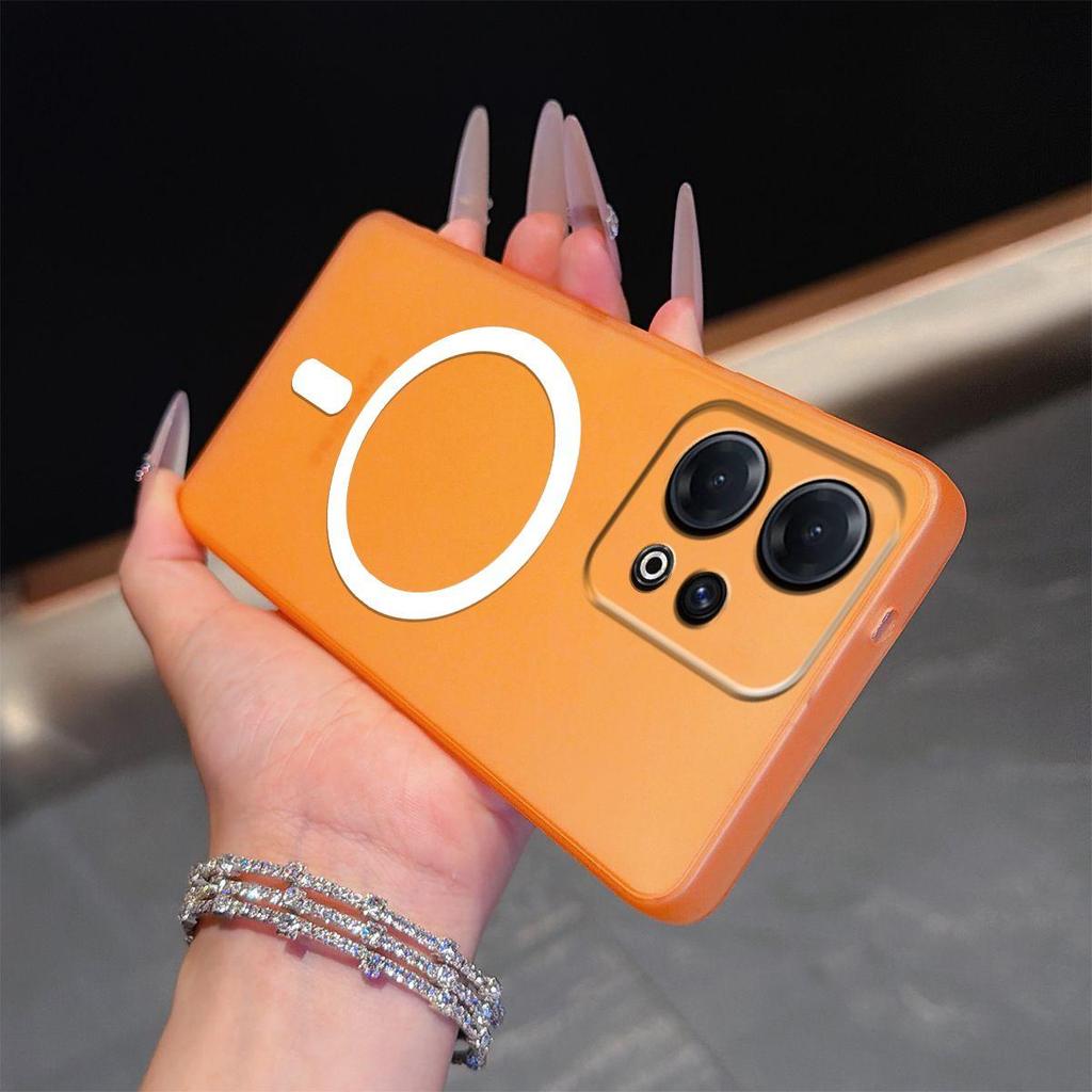 Frosted Semi Clear Magnetic Phone Case for OPPO Reno15 5G Soft TPU Shockproof Cover