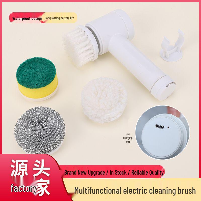 Electric Multi-Functional Handheld Cleaning Brush for Kitchen, Bathroom, Toilet, and Tiles