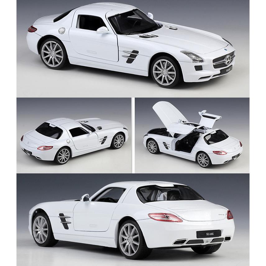 1/24 WELLY Mercedes Benz SLS AMG Sports Car Alloy Model Toy Diecast Model Simulation Car Decoration Boy Collection Gift