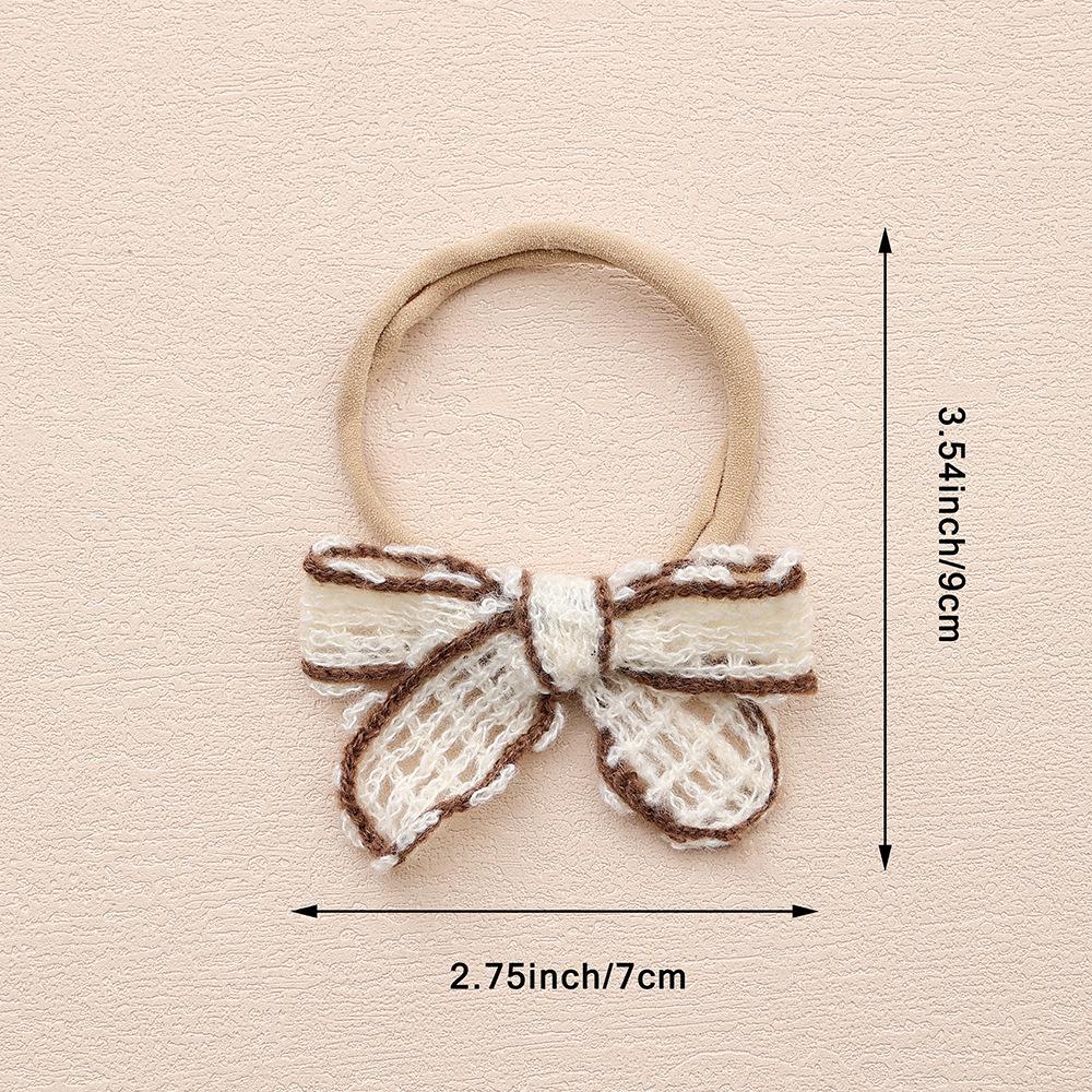 Children'S Hair Accessories Baby Cotton Bow Headband Elastic Nylon Baby Headband