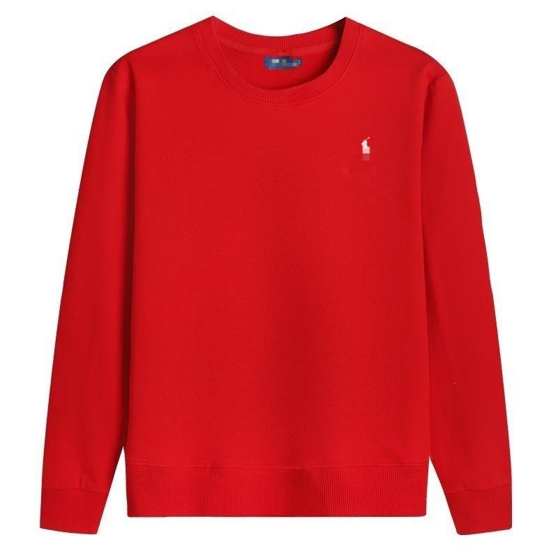 Mens Cotton Crewneck Long Sleeve Pullover Sweatshirt With Embroidered Classic British Style Slim Fit