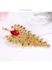 1-Piece Colorful Peacock Rhinestone Glass Brooch, Creative Retro Animal Corsage, Personalized Clothing Accessory