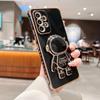 Electroplated Heart Samsung S26U Case with Anti-Drop Astronaut Bracket - Full Coverage, Soft, 15Pro Model.