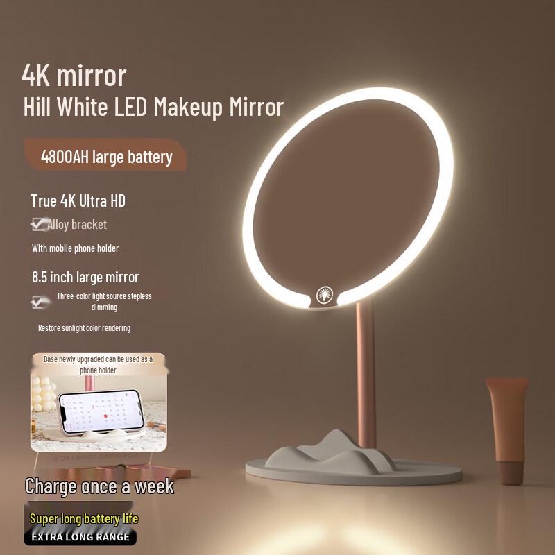 Yuzhuxun Portable Folding LED Makeup Mirror with Phone Stand
