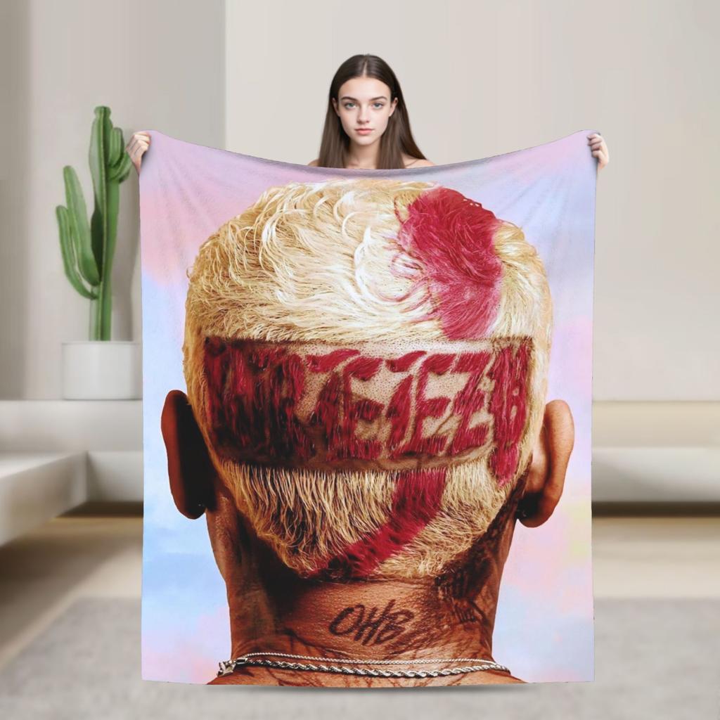 Chris Brown Breezy Bowl XX Tour Blankets Quality Soft  Bedding Throws Winter Picnic Home Decor Comfortable Bedspread