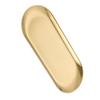Stainless Steel Oval Tray Prevent Slip Flat Bottom Thickened Decorative Gold Storage Tray for