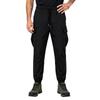 Men's Tapered Cargo Pants with Color Block Pockets and Elastic Waist, Outdoor Casual Work Pants