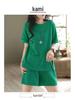 Damen Retro Freizeitshorts & T-Shirt Set - Sommer 2025 Modetrend