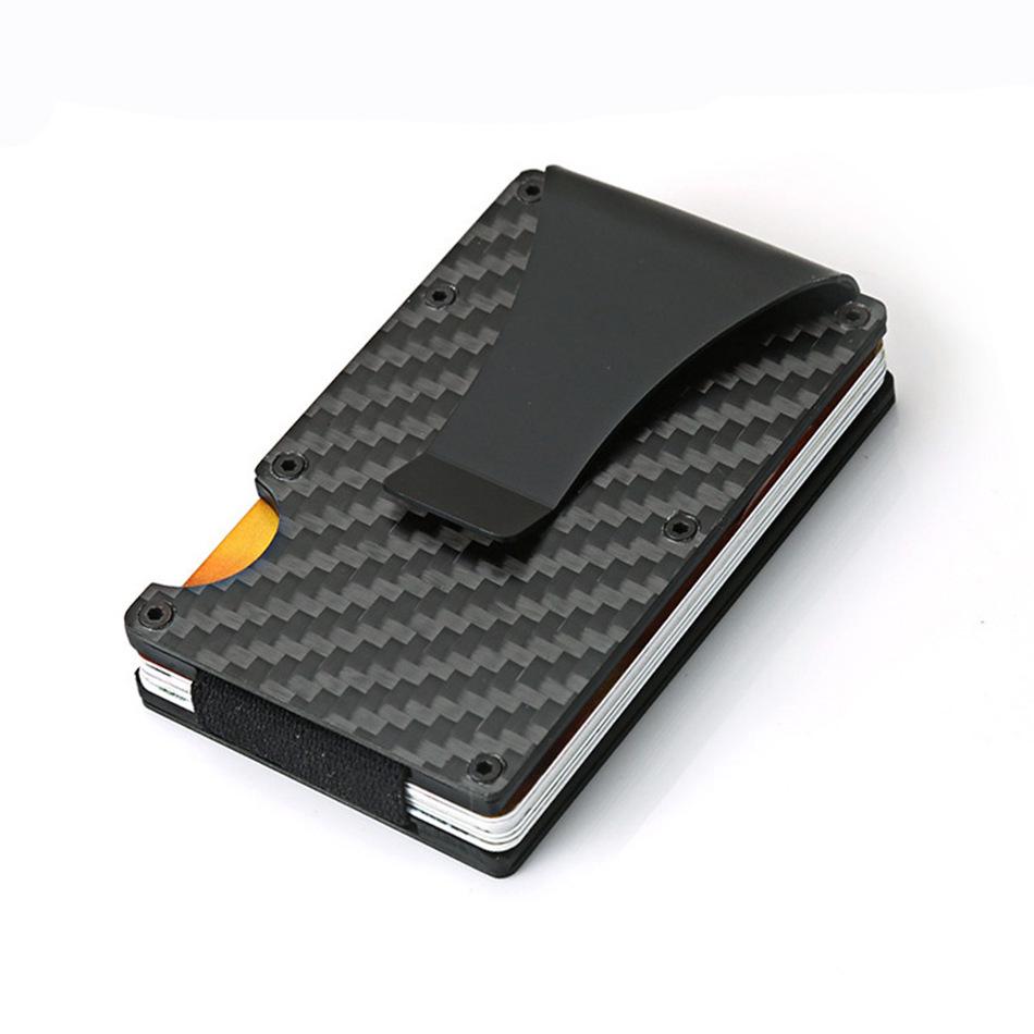 Carbon Fiber RFID-Blocking Minimalist Men's Card Holder Wallet