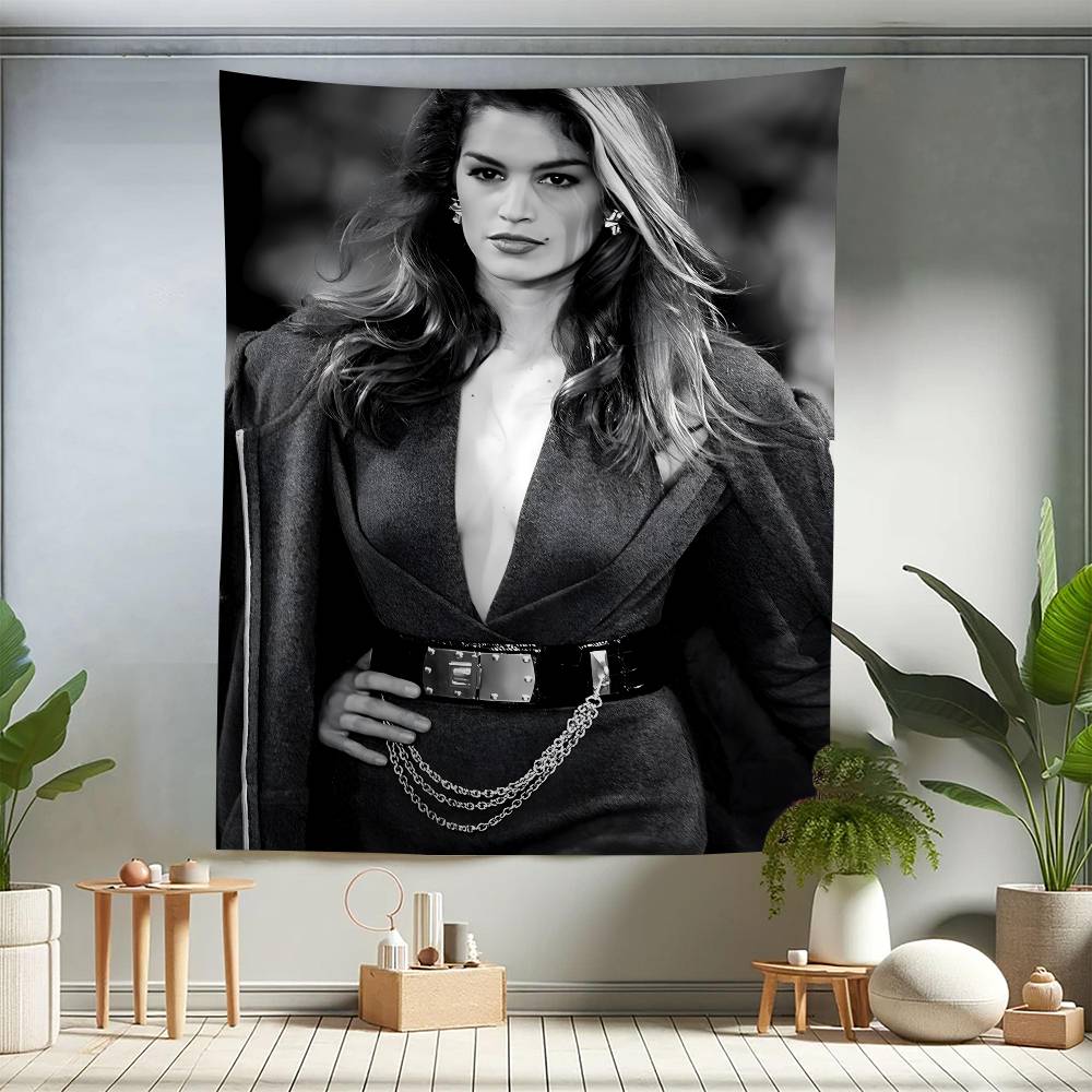 CCindy Crawford Model DIY Wall Tapestry Hanging Tarot Hippie Wall Rugs Dorm INS Home Decor