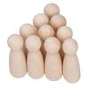 10pcs Wooden Peg Figures Children"s Painted Graffiti Wood Dolls for Kids DIY Art Craft