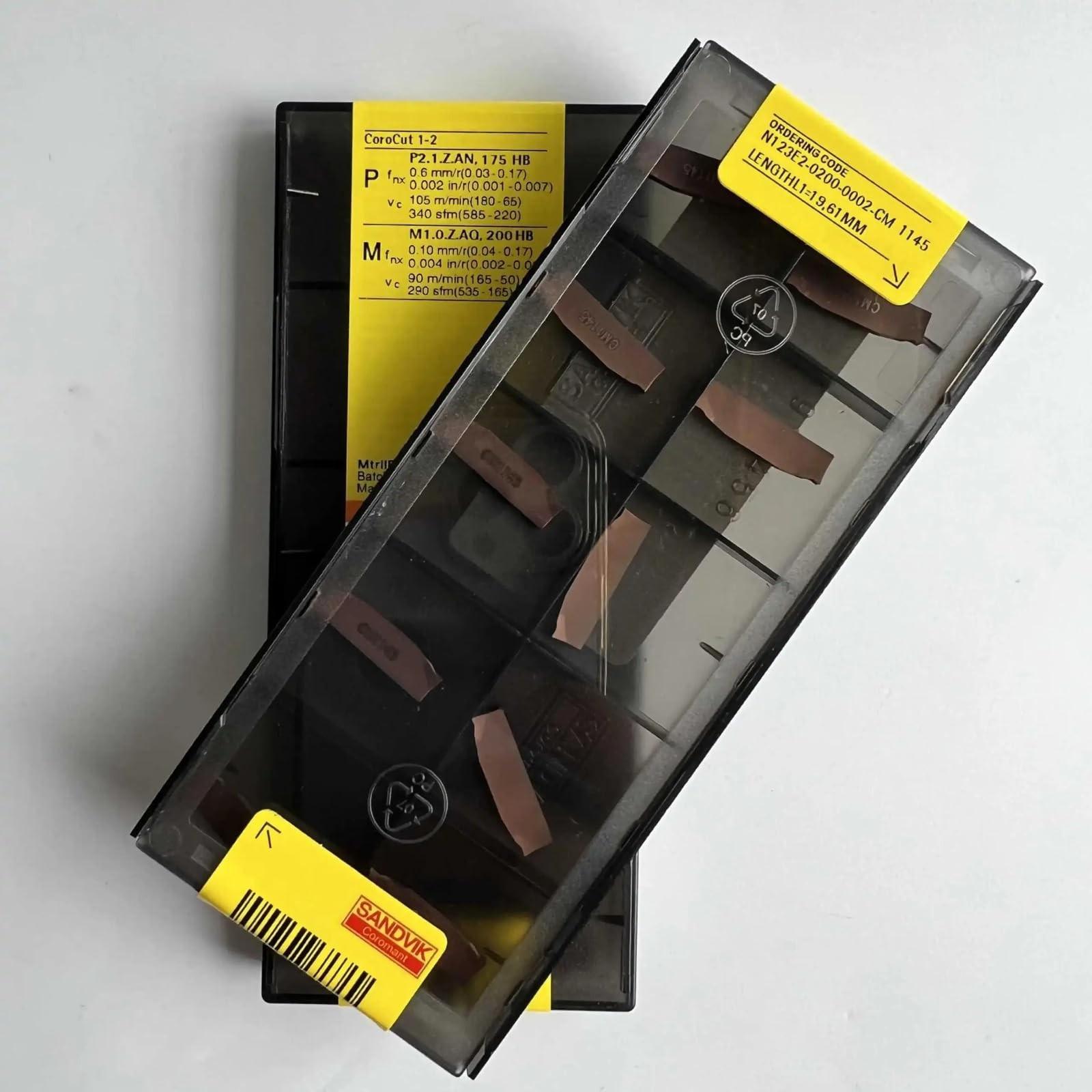 

Original Sandvik / N123E2-0200-0002-CM 1145 / CNC lathe carbide blade 10 PCS