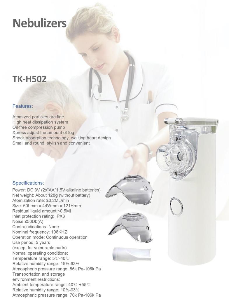 Ultrasonic Portable Micromesh Nebulizer for Adults & Children - Silent & Inhalable