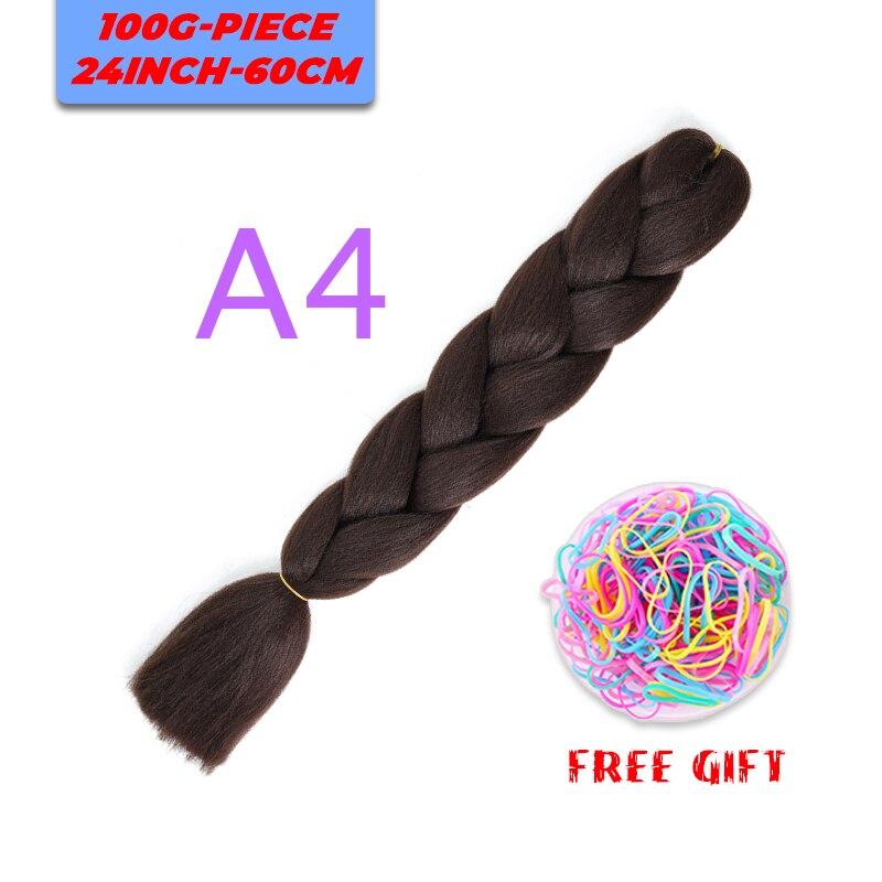 MERISIHAIR Single Ombre Color Synthetic Hair Extension Crochet Twist Jumbo Braiding Long Hair
