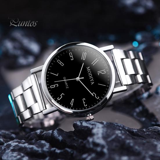 Sophisticated Men Timepiece Quart Watch Round Dial Adjustable Strap No Delay Timeless Accessory Time-checking High Accuracy Exquisite Business Formal