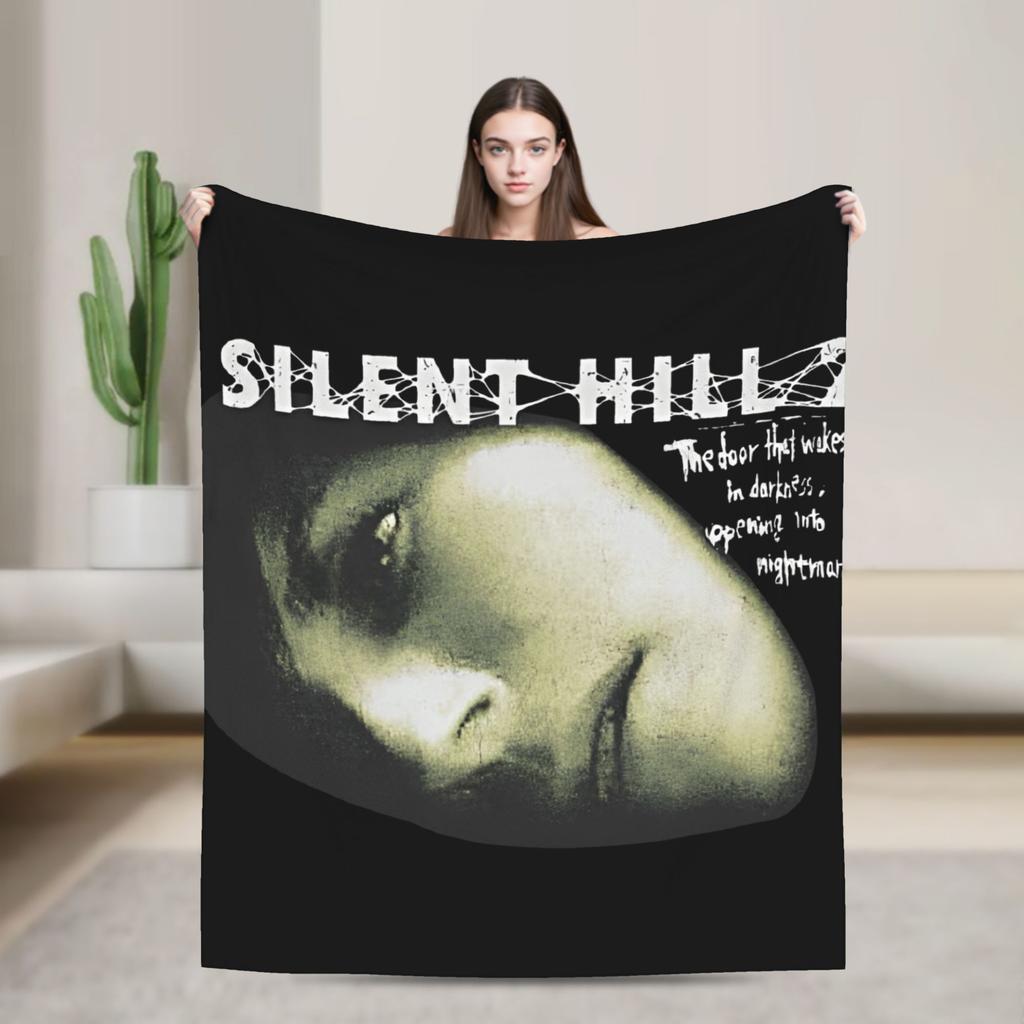 Silent Hill Game Blanket Super Warm Aesthetic Plush Throw Blanket For Outdoor Picnic Flannel Bedspread Bed Cover