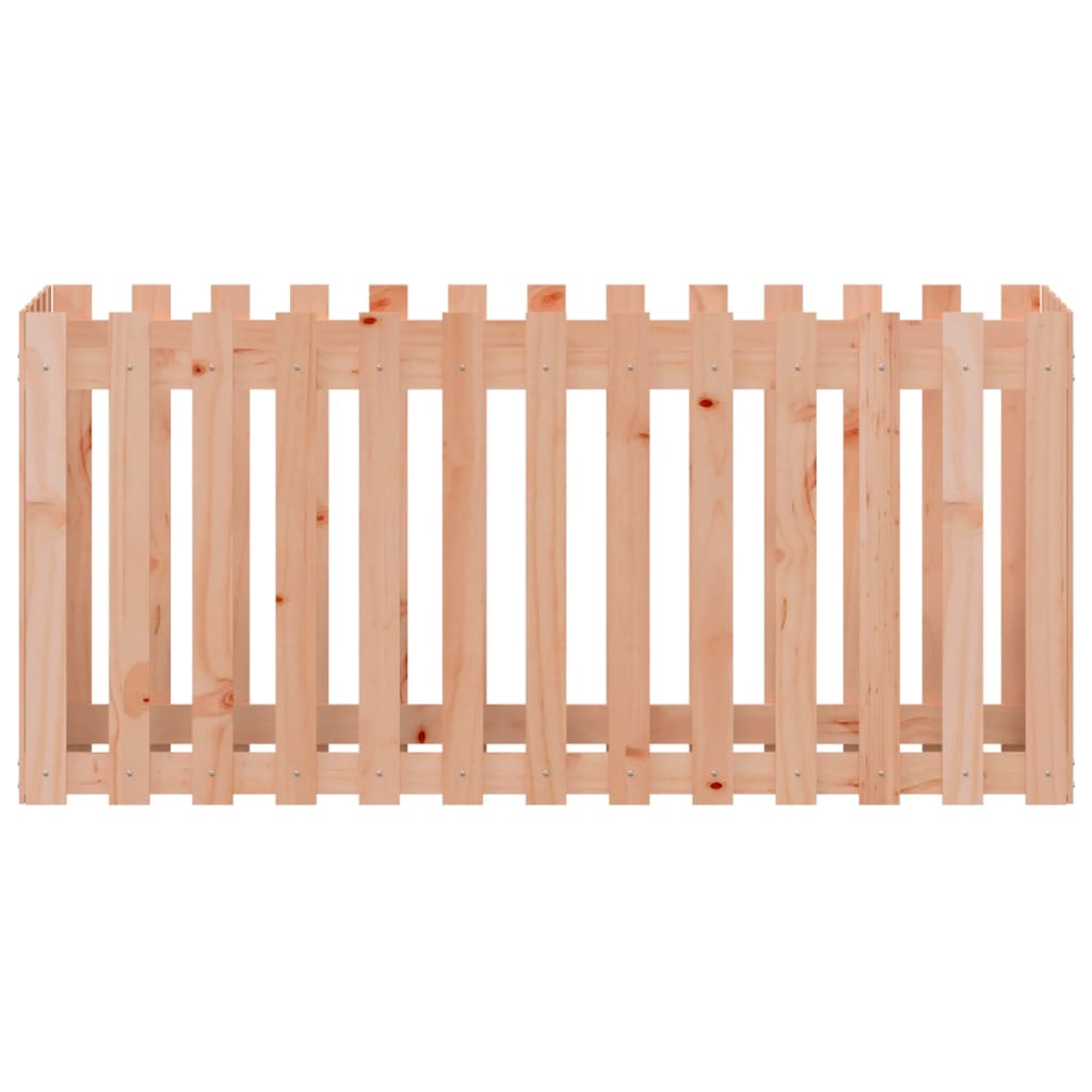 Vidaxl Garden Flower Bed With Fence, 150X50X70Cm, Solid Larch Wood