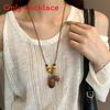Bohemian Acorn Resin Necklace With Geometric Pendant For Women Summer Fashion