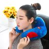 Cartoon U-Shaped Neck Pillow: Cervical Support for Napping, Office, Travel, or Driving.