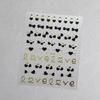 Minimalist 3D Heart & LOVE Line Nail Stickers - Popular TikTok & Xiaohongshu Nail Decals