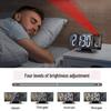 2026 LED Digital Projection Clock: Multifunctional Desktop Mirror & Large Screen Wall Clock with Alarm