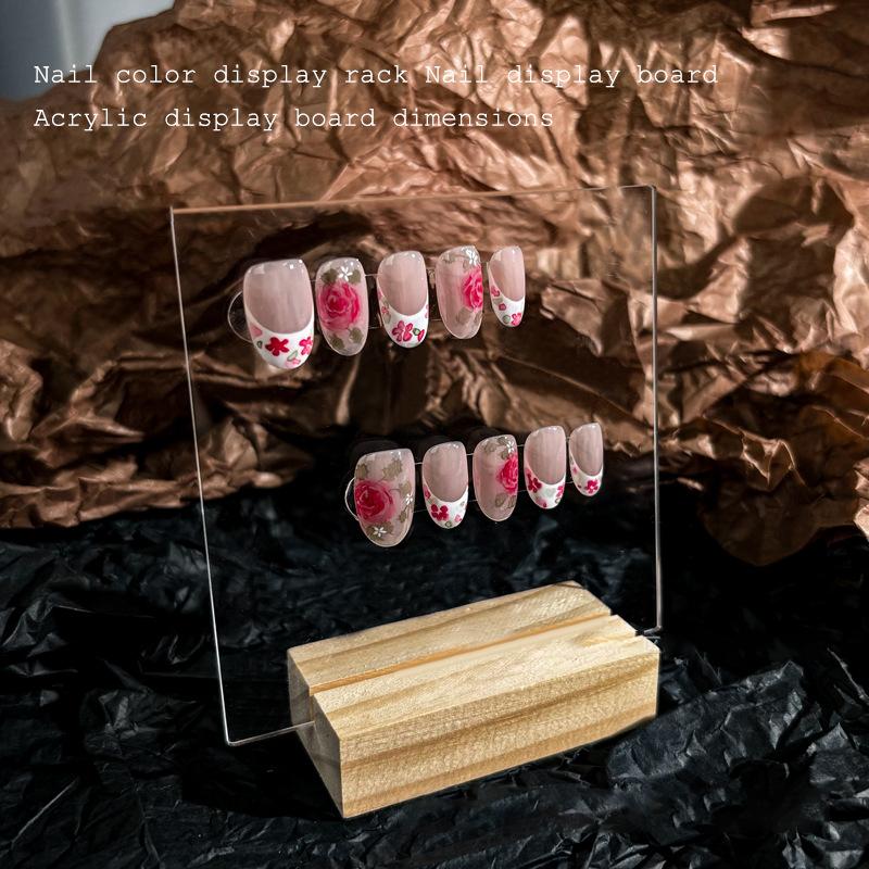 Nail Art Display Board False Nail Tips Sample Acrylic L Practice Board Fingernail Polish Stands Showing Manicure Tool