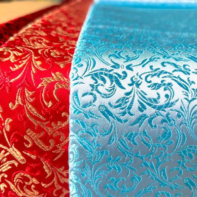 Brocade Jacquard Pattern Wheat Flower Fabrics Damask For Sewing Cheongsam And Kimono Material DIY Needlework Satin Cos Dress Bag