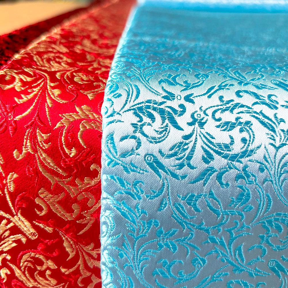Brocade Žakárový Vzor Pšeničný Květ Látky Damask Pro Šití Cheongsam A Kimono Materiál DIY Ruční Práce Satén Cos Šaty Taška