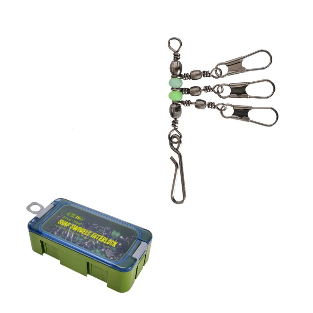 Interlock Snap Fishing Swivels Luminous Fishing Snap Tackle Fishing Pin Connector  Squid Jig