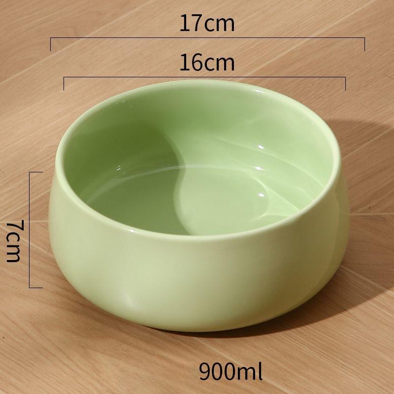 Buddha Series Ceramic Water Bowl for Cat And Dog, Overturn Proof Diagonal Anti Slip Large Capacity Tableware, Pet Supplies , 1Pc
