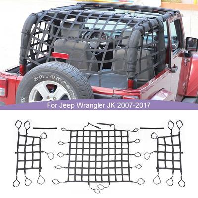 Hinten Isolation Cargo Mesh Hinten Trunk Cargo Organizer Tasche für Jeep Wrangler JK 2007-2017 2-Türer Version auto Zubehör