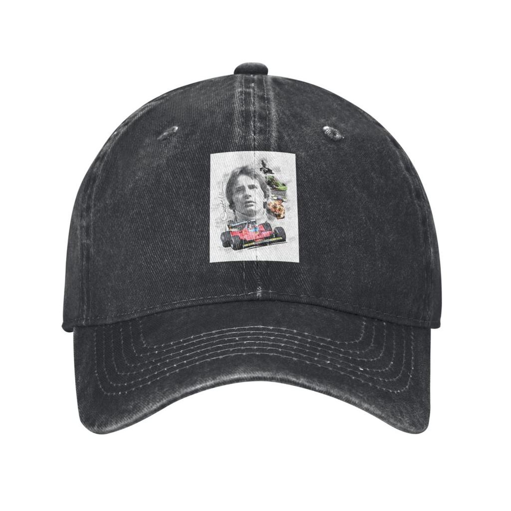 Gilles Villeneuve Anime Est?tica demin Trucker Hat Lightweight WomenHat Baseball Cap Men