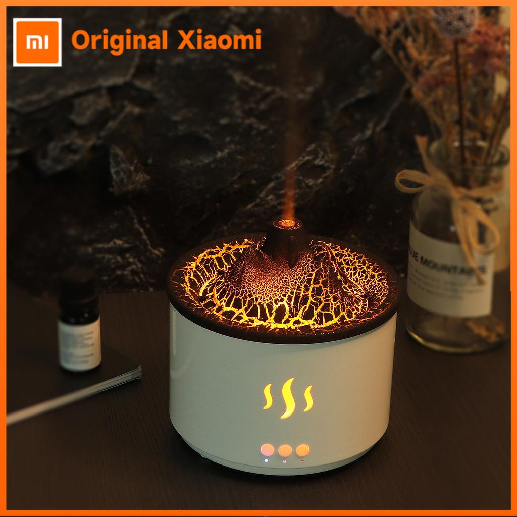 Xiaomi Volcano Aroma Diffuser 400ml Air Humidifier with Remote Control Creative Hollow K6 Lava Crack Flame Lamp Essential Oil Diffuser