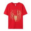 Unisex Clothing American Flag Deer Family Cotton Luxury Designer TShirts Tops Tees Slim Fit Casual Top TShirts
