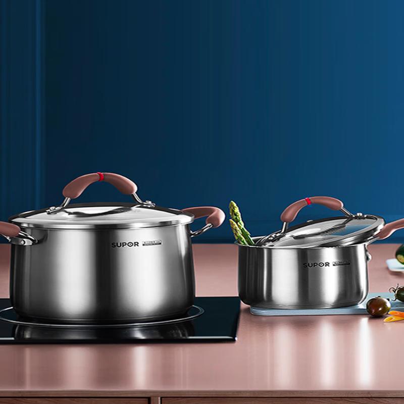 Supor Little Red Circle Stainless Steel Soup Pot