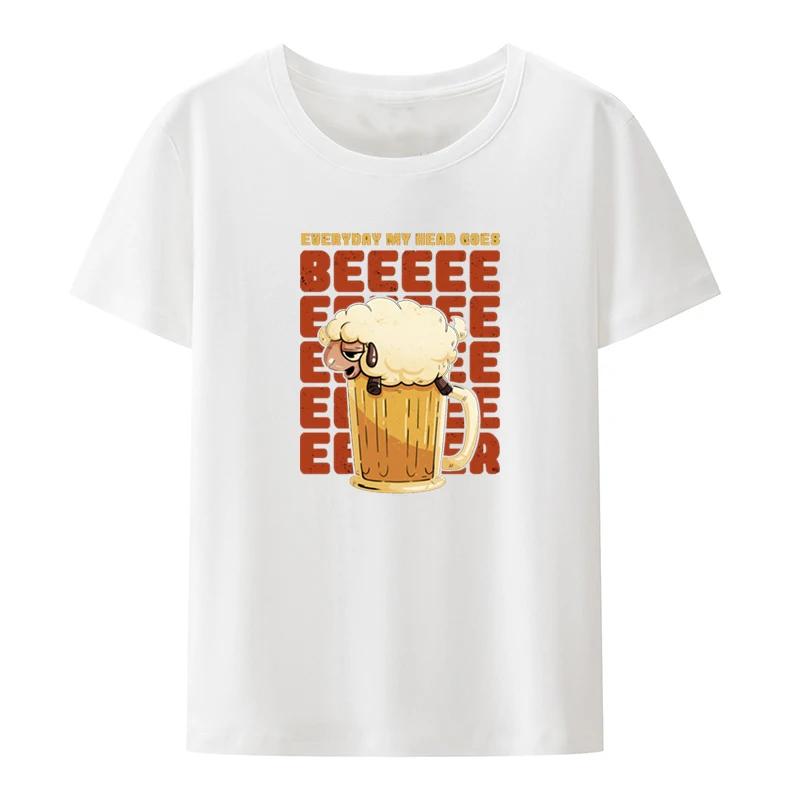 The Beers Graphic Printed Funny Tee T Shirt for Men Clothing Comfortable Breathable T-shirts Camisetas Camisa Loose Novelty Cool