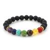 Armband - Mehrfarbig - Lavastein - Achat - Gemischt - Erwachsener