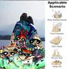1 Stück Powerpuff Girls Flanell-Kuscheldecke HD-Druck Leicht Weich Warm Ganzjahresdecke für Sofa, Bett, Reisen, Camping Maschinenwaschbar