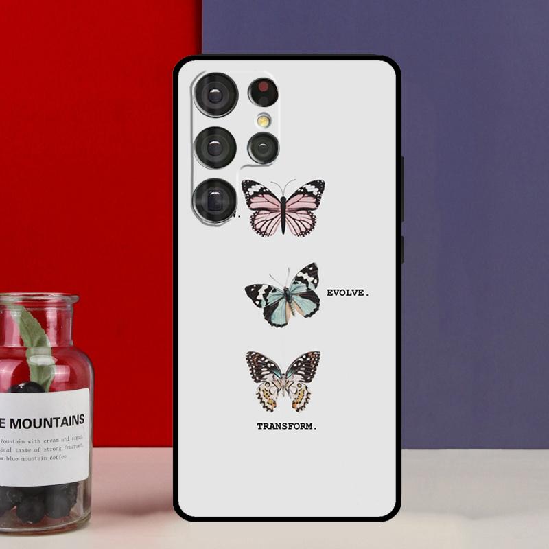 Butterfly Flower Funda Case For Samsung Galaxy S25 Ultra S9 S10 S20 S21 S22 Plus S23 FE S24 Ultra Phone Cover
