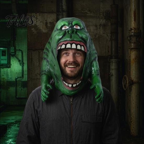 Immersive Ghost Masque Latex Hood Halloween Masque, Spooky Frog Full Head Adult for Halloween, Masquerade Party, Cosplay Costume, Role Playing
