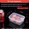 Transparenter rechteckiger Kunststoff-Lebensmittelaufbewahrungsbehälter