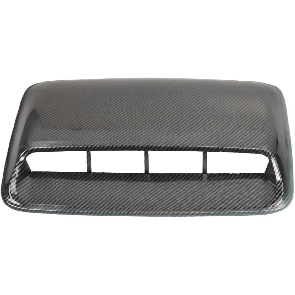 Car Air Flow Decorative,Hood Air Vents For Car,Intake Hood Scoop Turbo Bonnet Vent Cover,More Sticky (Carbon Friber Black)