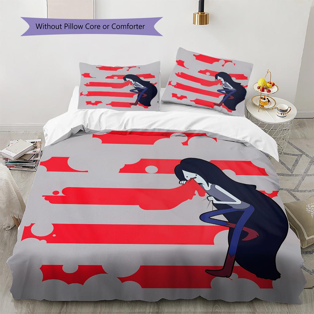 Marceline the Vampire Queen  Pattern Bedding Quilt Set  Home Decoration  Gift (1 * duvet cover + 2 * pillowcase  without core)