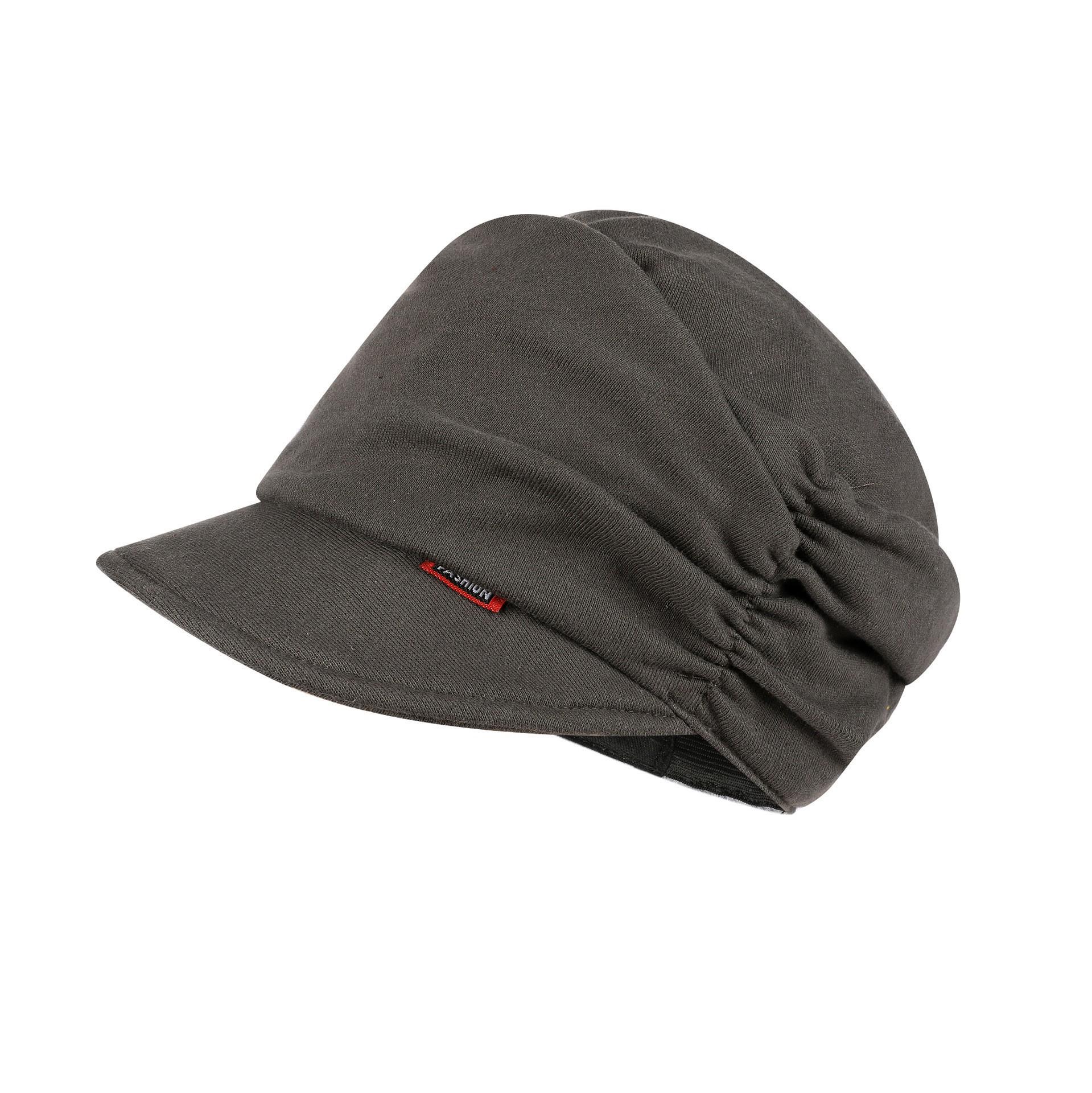 

Korean Style Women s Cotton Beret - Fashionable, Warm Octagonal Hat for Autumn/Winter One Size темно-серого