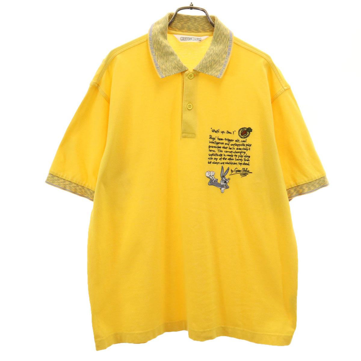 

GREENCLUBS Warner Bugs Bunny Short sleeve Polo shirt 4 yellow Fawn Men s Used